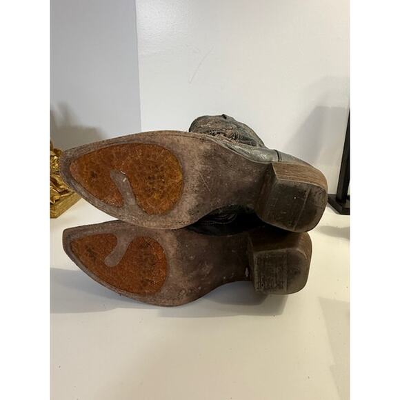 Corral Black Pink Gold Overlay Stitch Western Cowboy Boots Women's 9.5 M - Picture 7 of 7